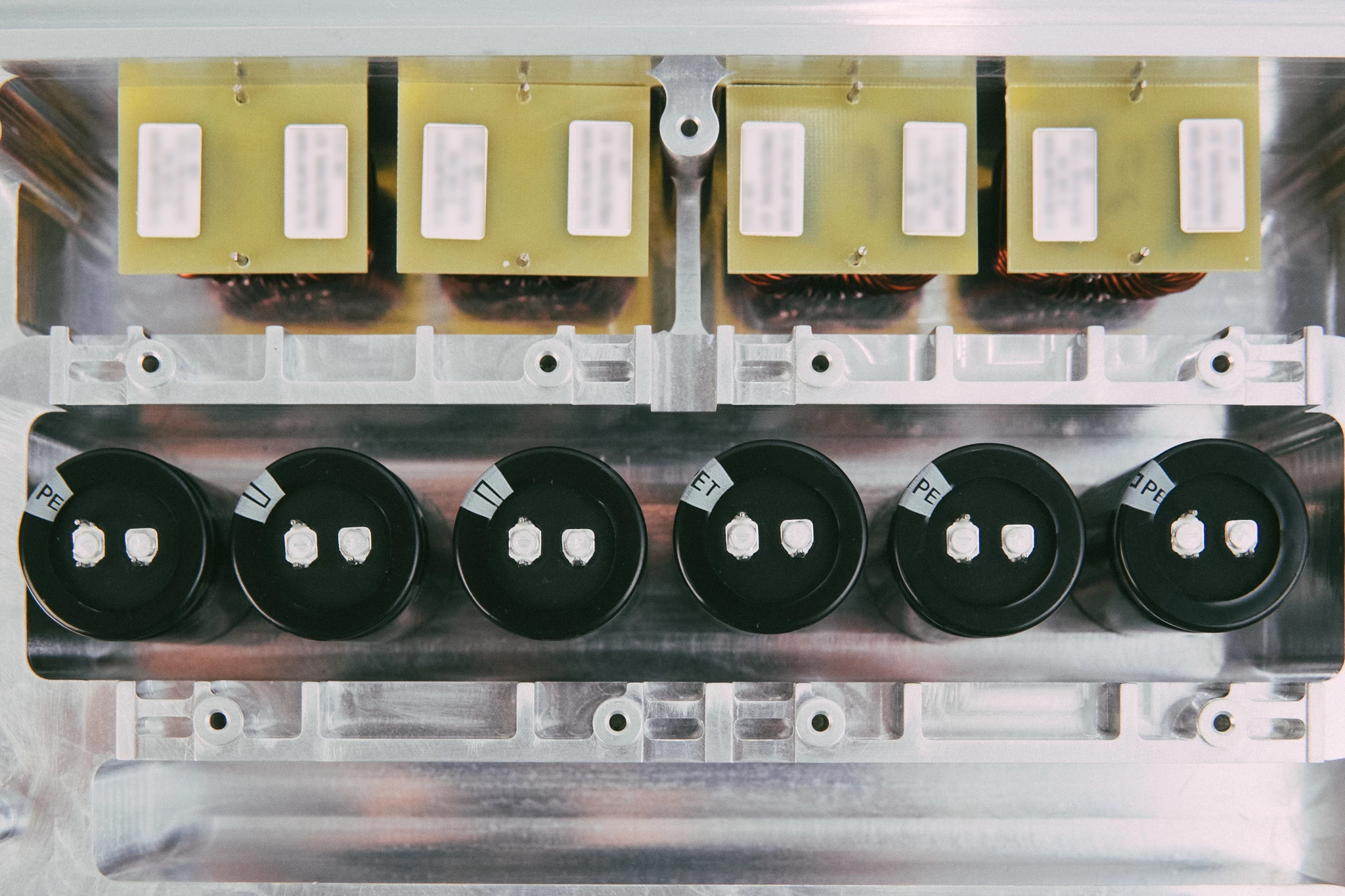 OBC Aluminium housing cavities.